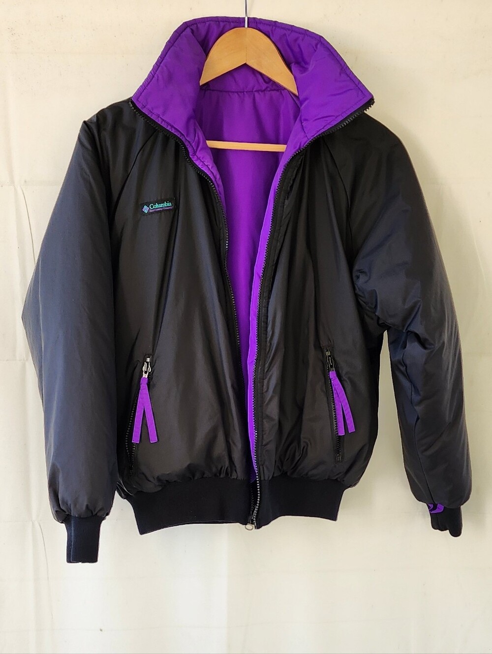 Columbia Womens Black Jacket with Purple